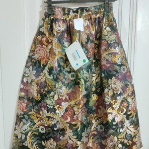 NINEMINUTES Jacquard floral skirt (Made in Italy)